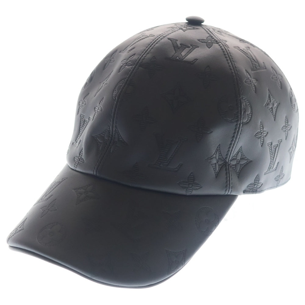 LOUIS VUITTON(ルイヴィトン) モノグラムシャドウ レザーモノグラムキャップ ブラック M76581