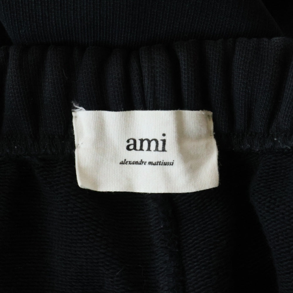AMI Alexandre Mattiussi(アミアレクサンドルマテュッシ) 21AW Track Short ロゴ刺繍トラックショーツ ハーフパンツ ブラック A21HJ328.747