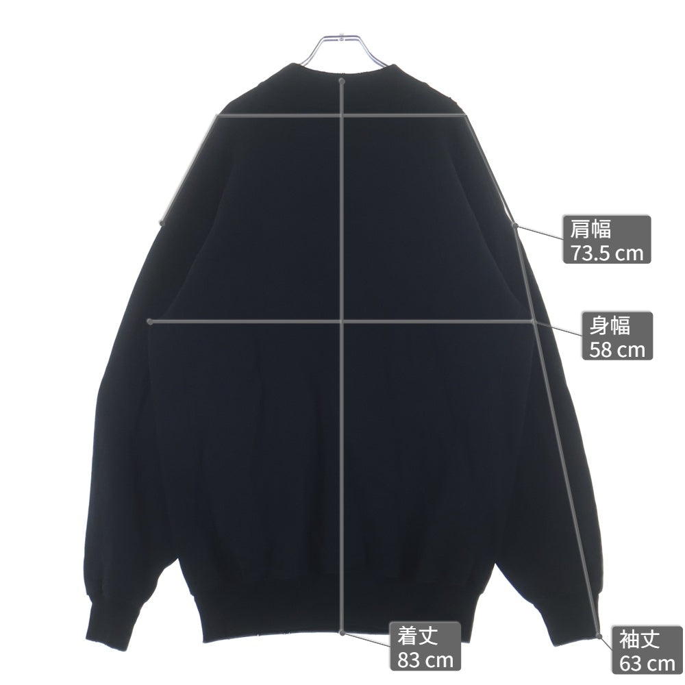 BALENCIAGA(バレンシアガ) フロントロゴ刺繍 スウェットトレーナー ブラック 652981 TKVD4