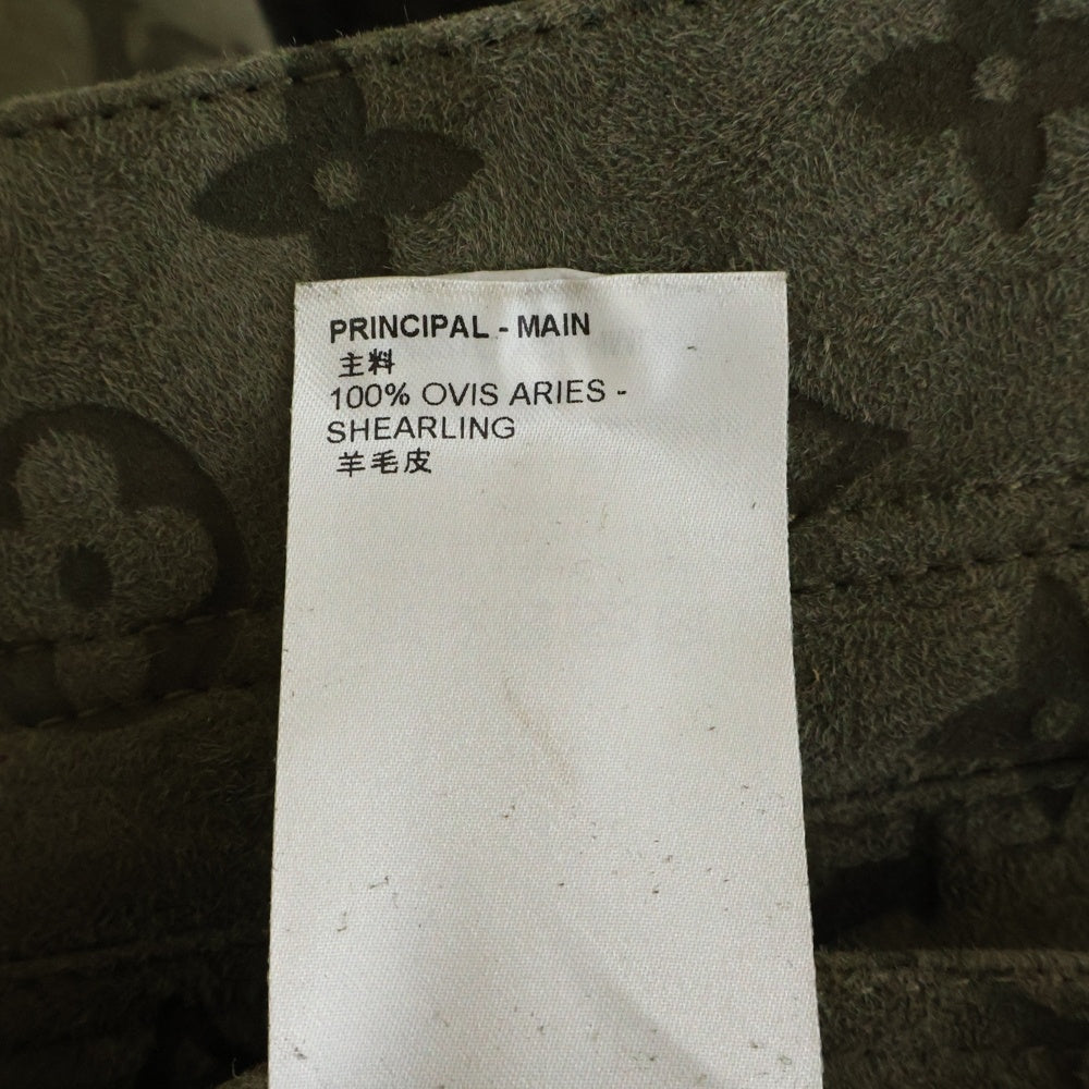 LOUIS VUITTON(ルイヴィトン) 22SS LVSEモノグラム エンボスモノグラム シアリングジャケット レザージャケット カーキ RM221Q