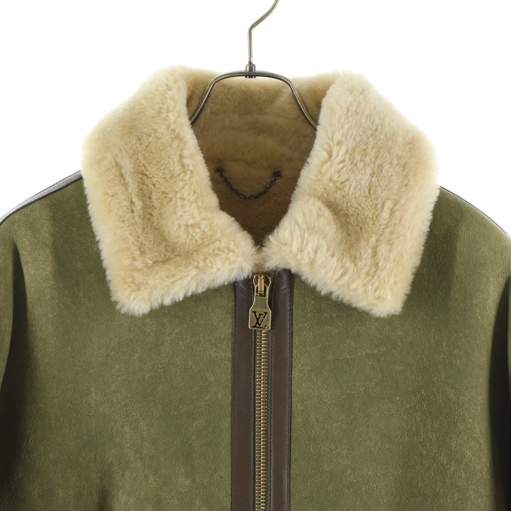 LOUIS VUITTON(ルイヴィトン) 24SS シアリングボンバルディア ジャケット ムートンジャケット カーキ RM241