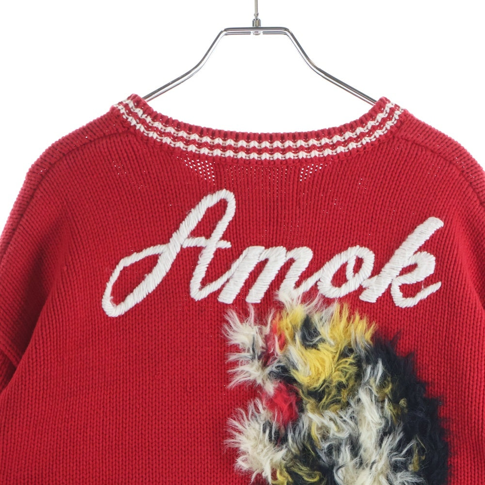 amok(アモク) Tiger Knit タイガーニット レッド 241031