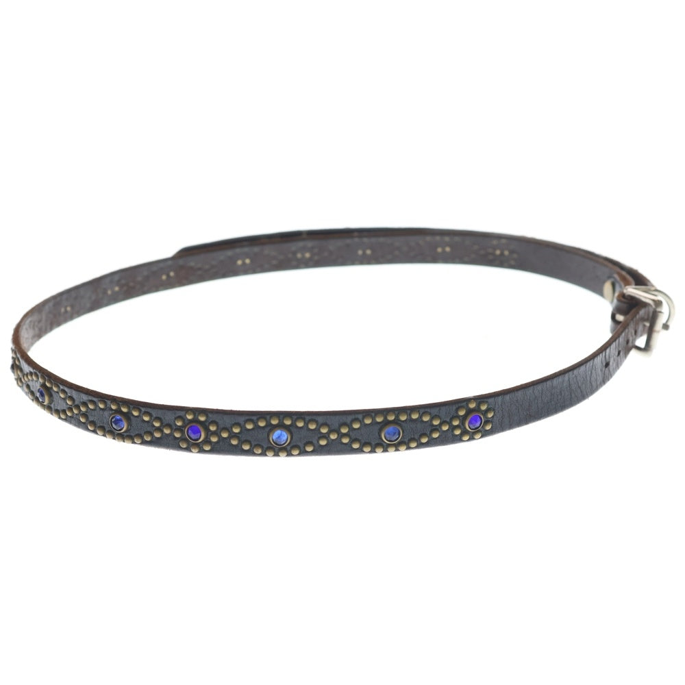 TENDERLOIN(テンダーロイン) ×HTC×PORTER T-STUD BELT エイチーシー ポーター スタッズ ナロー レザー ベルト ブラウン