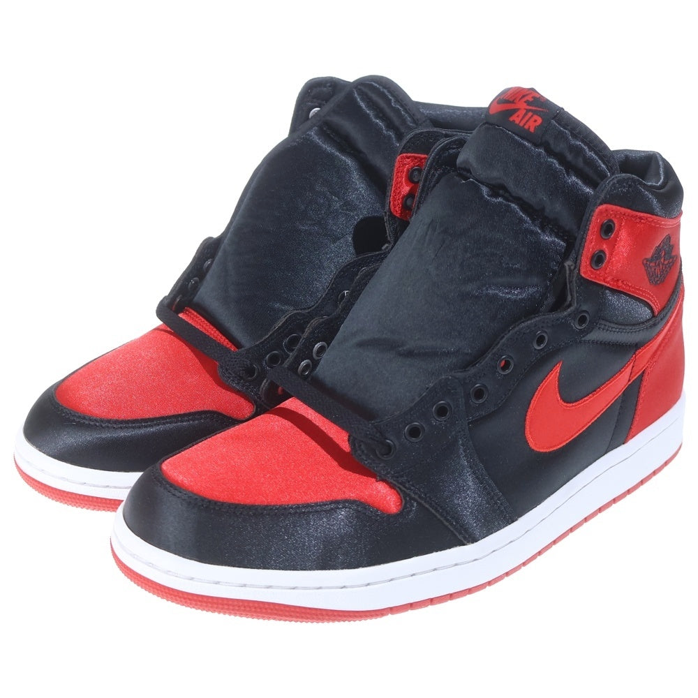 NIKE(ナイキ) WMNS AIR JORDAN 1 RETRO HIGH OG SATIN BRED ウィメンズ エアジョーダン1 レトロ サテンブレッド ハイカットスニーカー US11.5/28.5cm FD4810-061 レディース