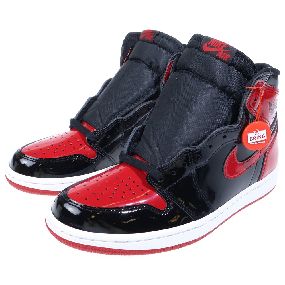 NIKE(ナイキ) AIR JORDAN 1 RETRO HIGH OG PATENT BRED エアジョーダン 1 レトロ パテントブレッド ハイカットスニーカー ブラック/レッド US8.5/26.5cm 555088-063