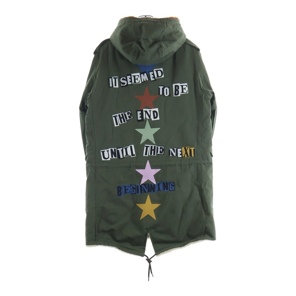 VALENTINO(ヴァレンティノ) 18AW スターズ バックプリントモッズコート ロングコート カーキ NV0CK0834L6