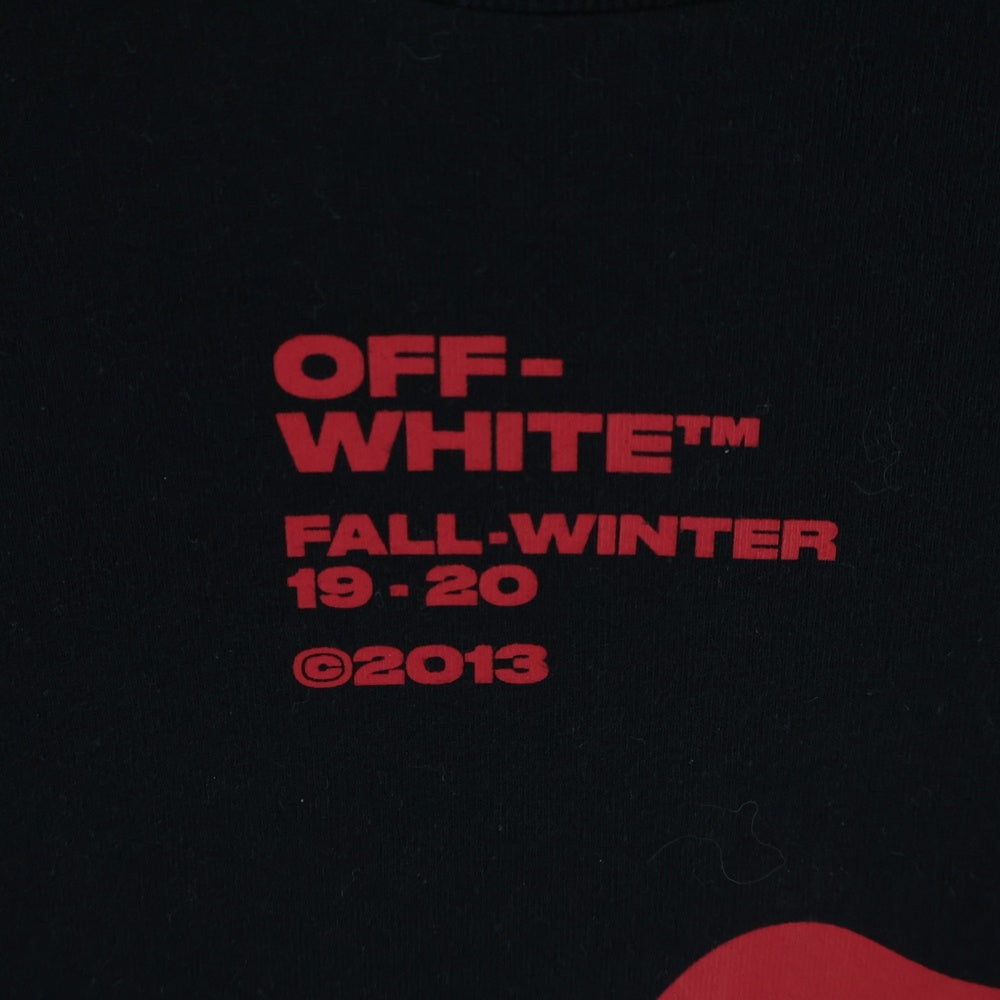 OFF-WHITE(オフホワイト) フロントグラフィック半袖Tシャツ カットソー ブラック OMAA027E19185007
