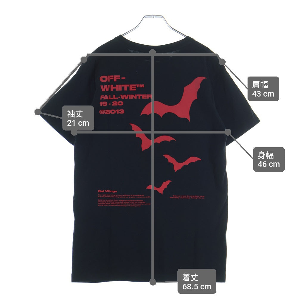 OFF-WHITE(オフホワイト) フロントグラフィック半袖Tシャツ カットソー ブラック OMAA027E19185007