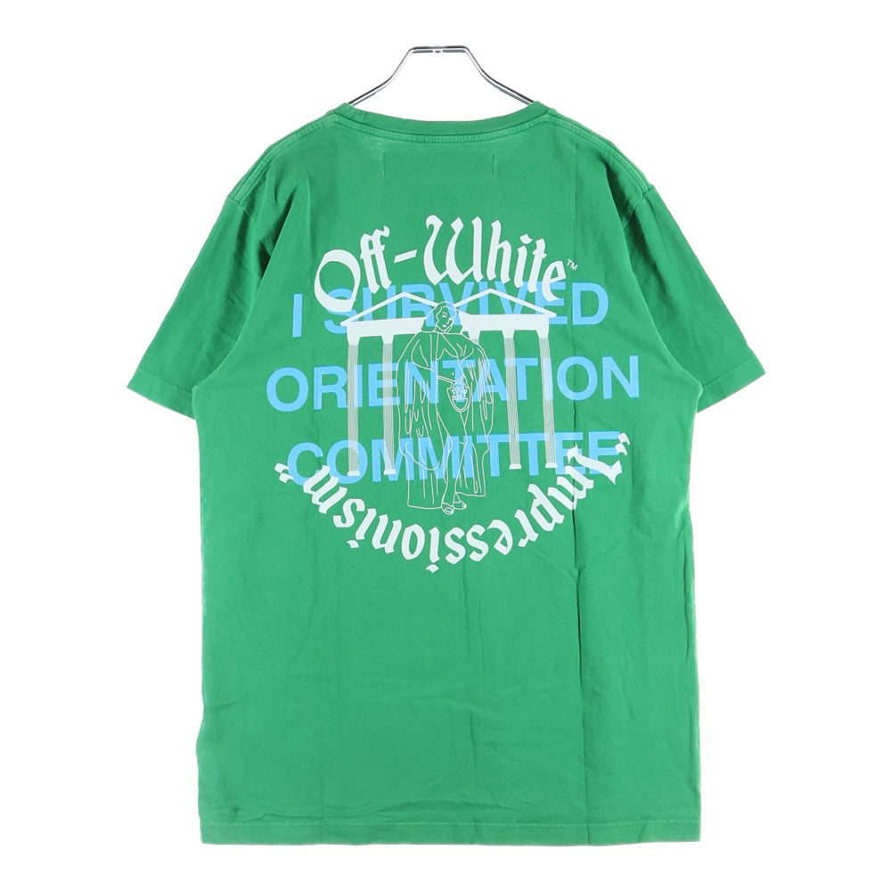 OFF-WHITE(オフホワイト) 19SS バックプリント半袖Tシャツ カットソー グリーン OMAA027R19185025