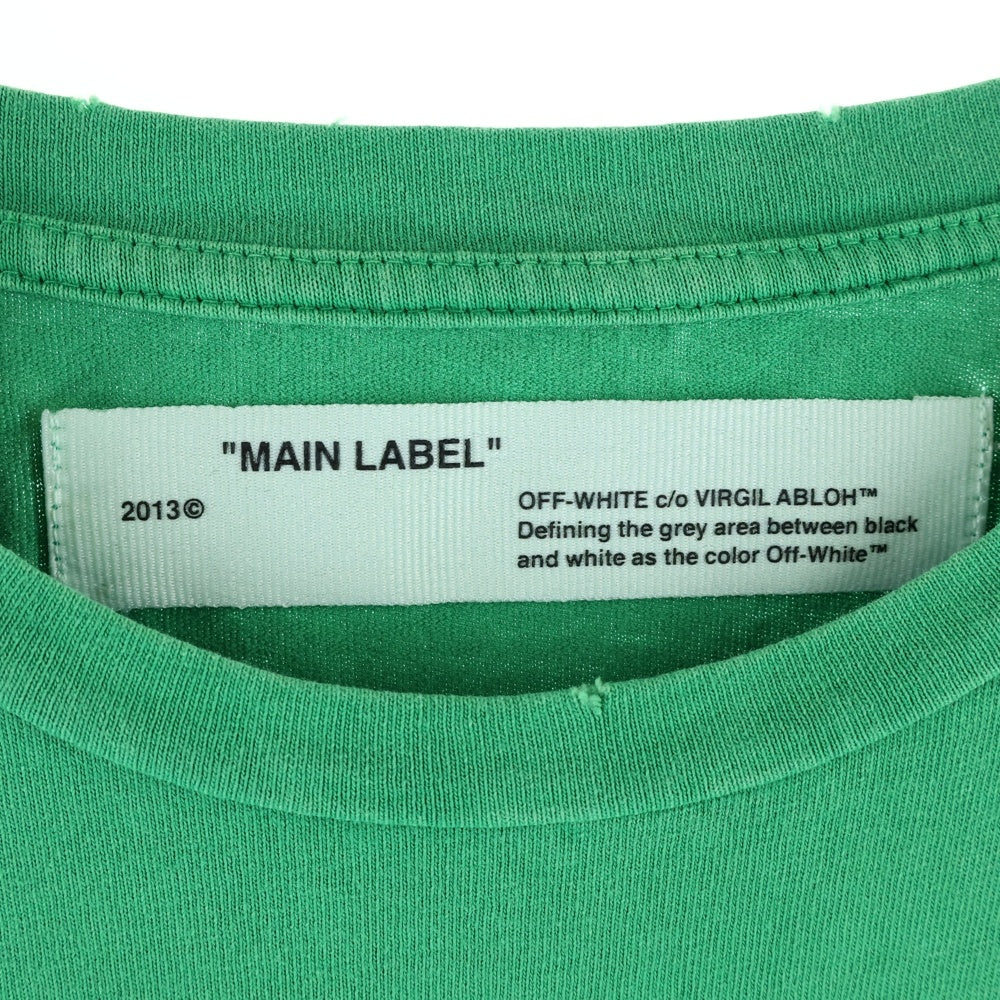 OFF-WHITE(オフホワイト) 19SS バックプリント半袖Tシャツ カットソー グリーン OMAA027R19185025