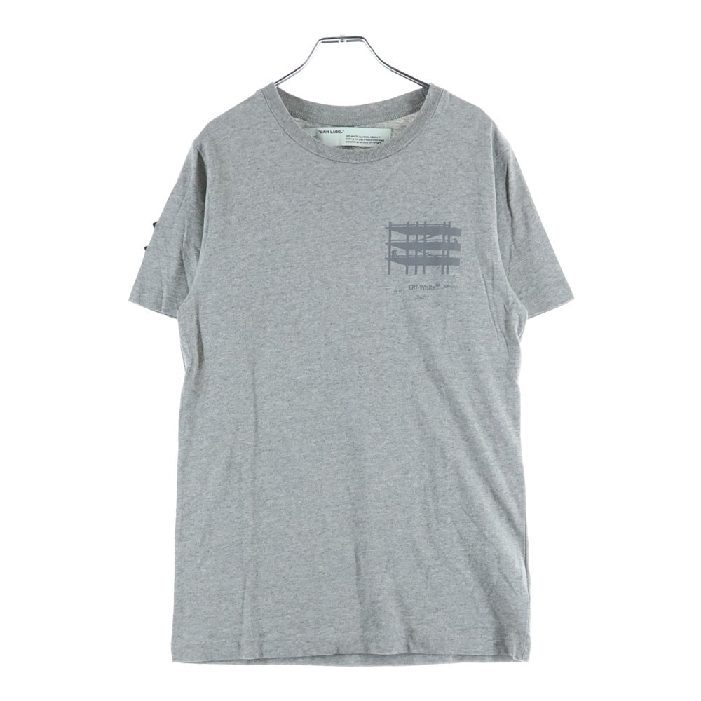 OFF-WHITE(オフホワイト) クロスアローロゴ グラフィック半袖Tシャツ カットソー グレー OMAA027E19185004