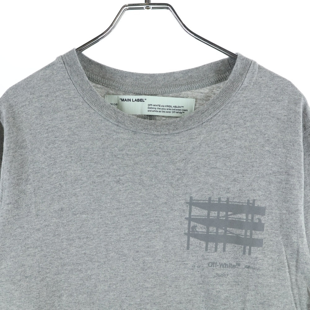 OFF-WHITE(オフホワイト) クロスアローロゴ グラフィック半袖Tシャツ カットソー グレー OMAA027E19185004