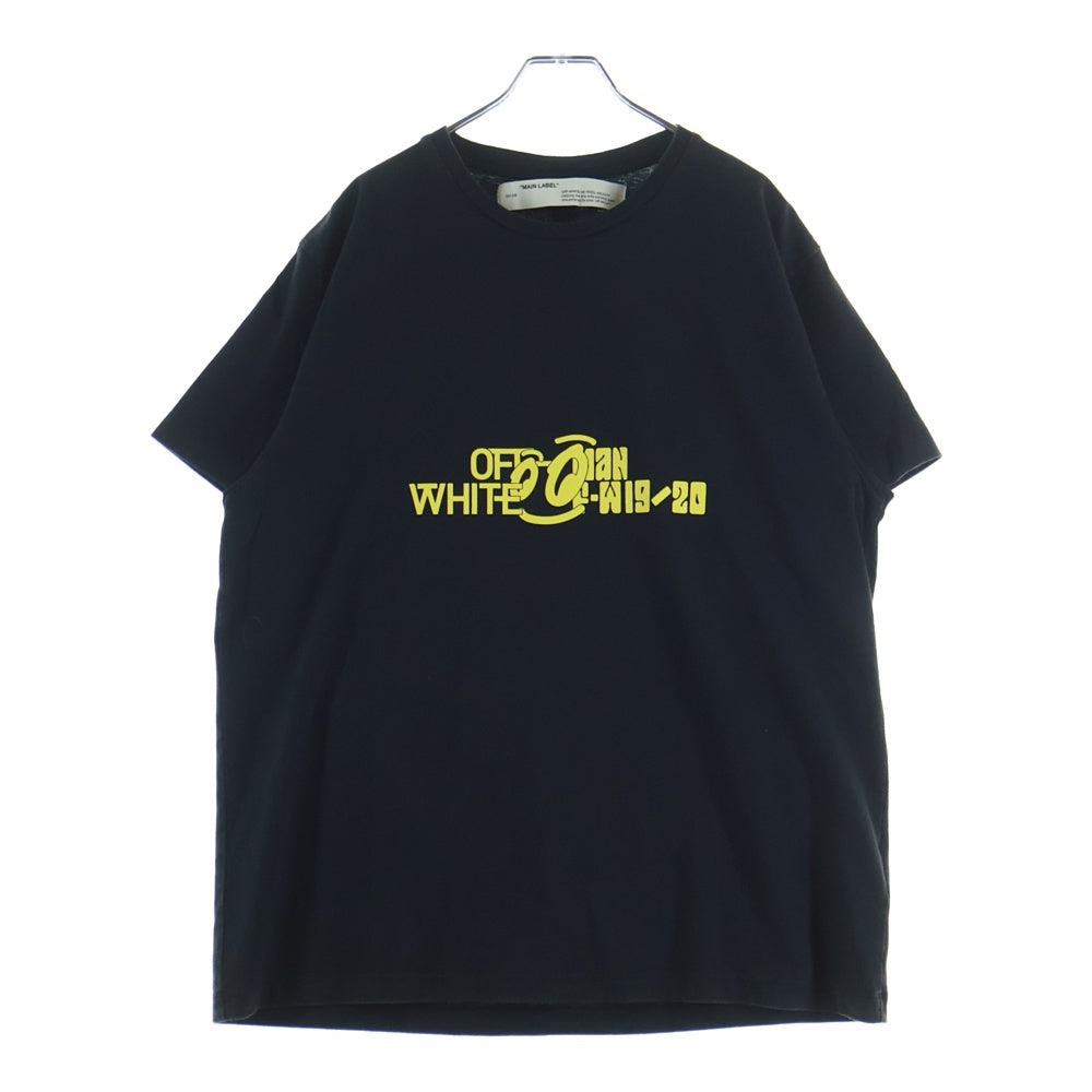 OFF-WHITE(オフホワイト) 19AW HALFTONE OVER TEE グラフィック半袖Tシャツ カットソー ブラック OMAA038E19185008