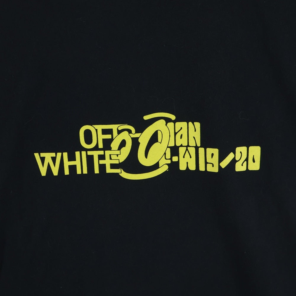 OFF-WHITE(オフホワイト) 19AW HALFTONE OVER TEE グラフィック半袖Tシャツ カットソー ブラック OMAA038E19185008