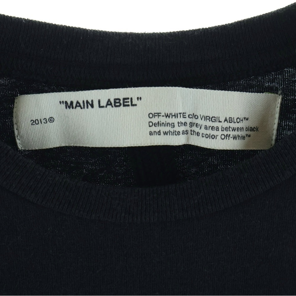 OFF-WHITE(オフホワイト) 19AW HALFTONE OVER TEE グラフィック半袖Tシャツ カットソー ブラック OMAA038E19185008