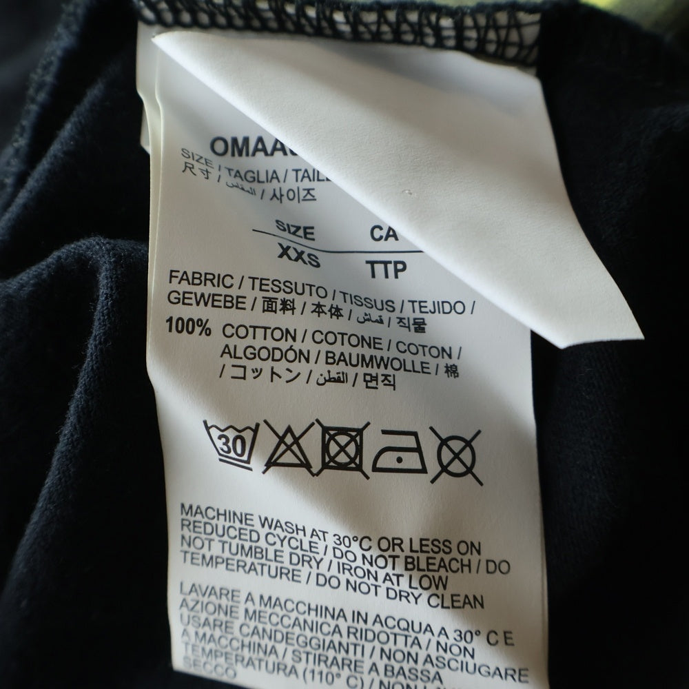 OFF-WHITE(オフホワイト) 19AW HALFTONE OVER TEE グラフィック半袖Tシャツ カットソー ブラック OMAA038E19185008