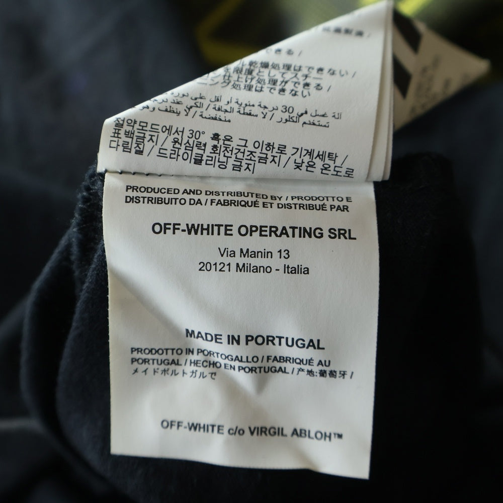 OFF-WHITE(オフホワイト) 19AW HALFTONE OVER TEE グラフィック半袖Tシャツ カットソー ブラック OMAA038E19185008