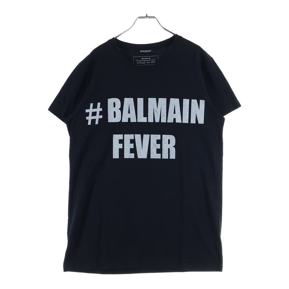 BALMAIN(バルマン) #BALMAIN グラフィックロゴ半袖Tシャツ カットソー ブラック S8H86011159