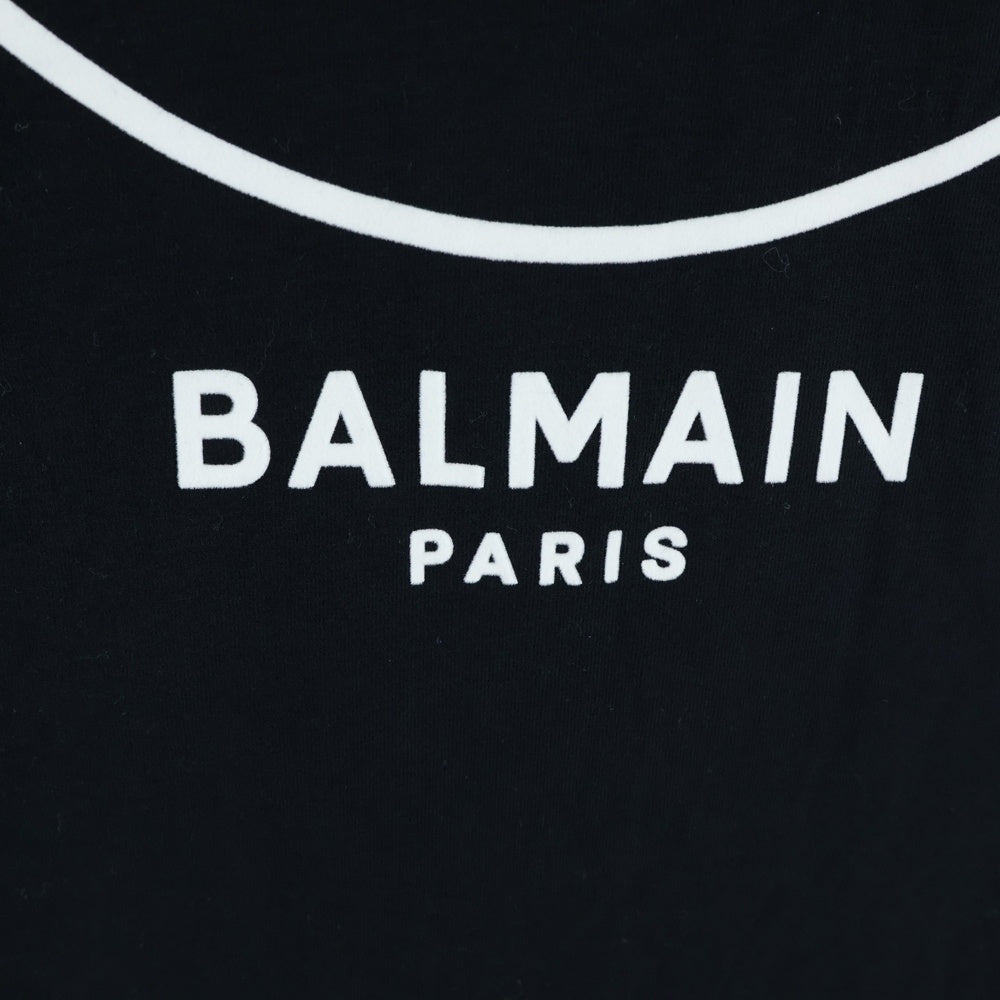 BALMAIN(バルマン) Bロゴデザイン半袖Tシャツ カットソー ブラック SH01135I207