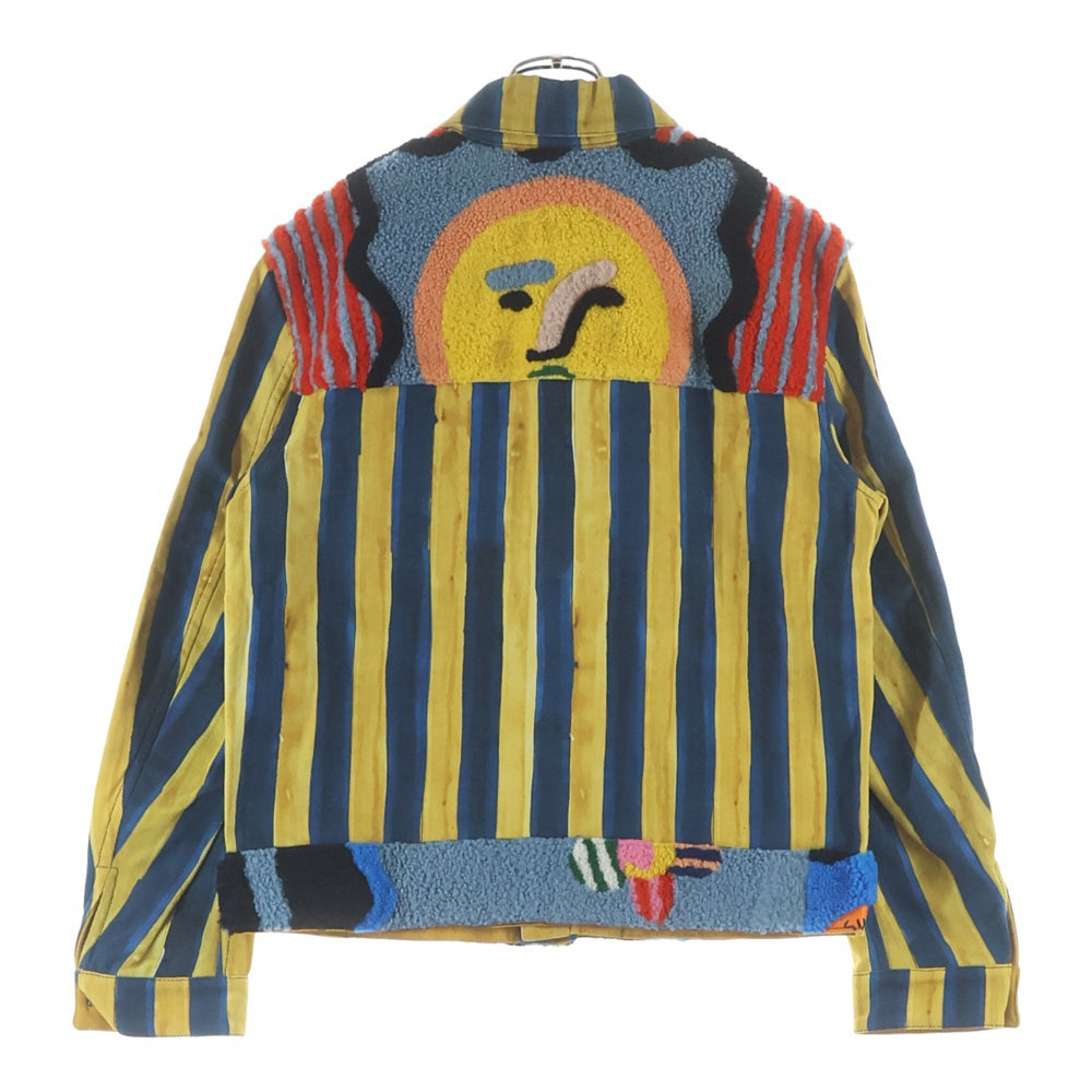 FENDI(フェンディ) Patterned Denim Jacket マルチパターンペカンストライプデニムジャケット マルチカラー FW0854