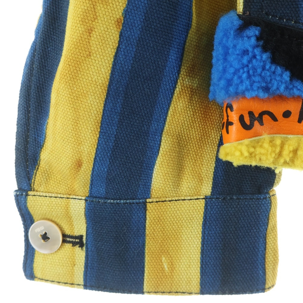 FENDI(フェンディ) Patterned Denim Jacket マルチパターンペカンストライプデニムジャケット マルチカラー FW0854