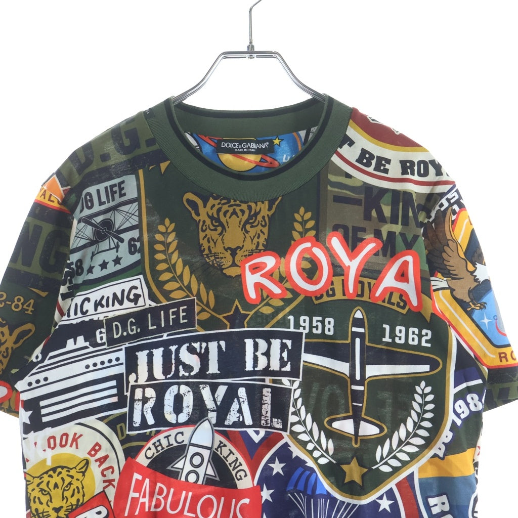DOLCE & GABBANA(ドルチェアンドガッバーナ) Graphic Print グラフィックプリント半袖Tシャツ カットソー マルチカラー G8JJ2T