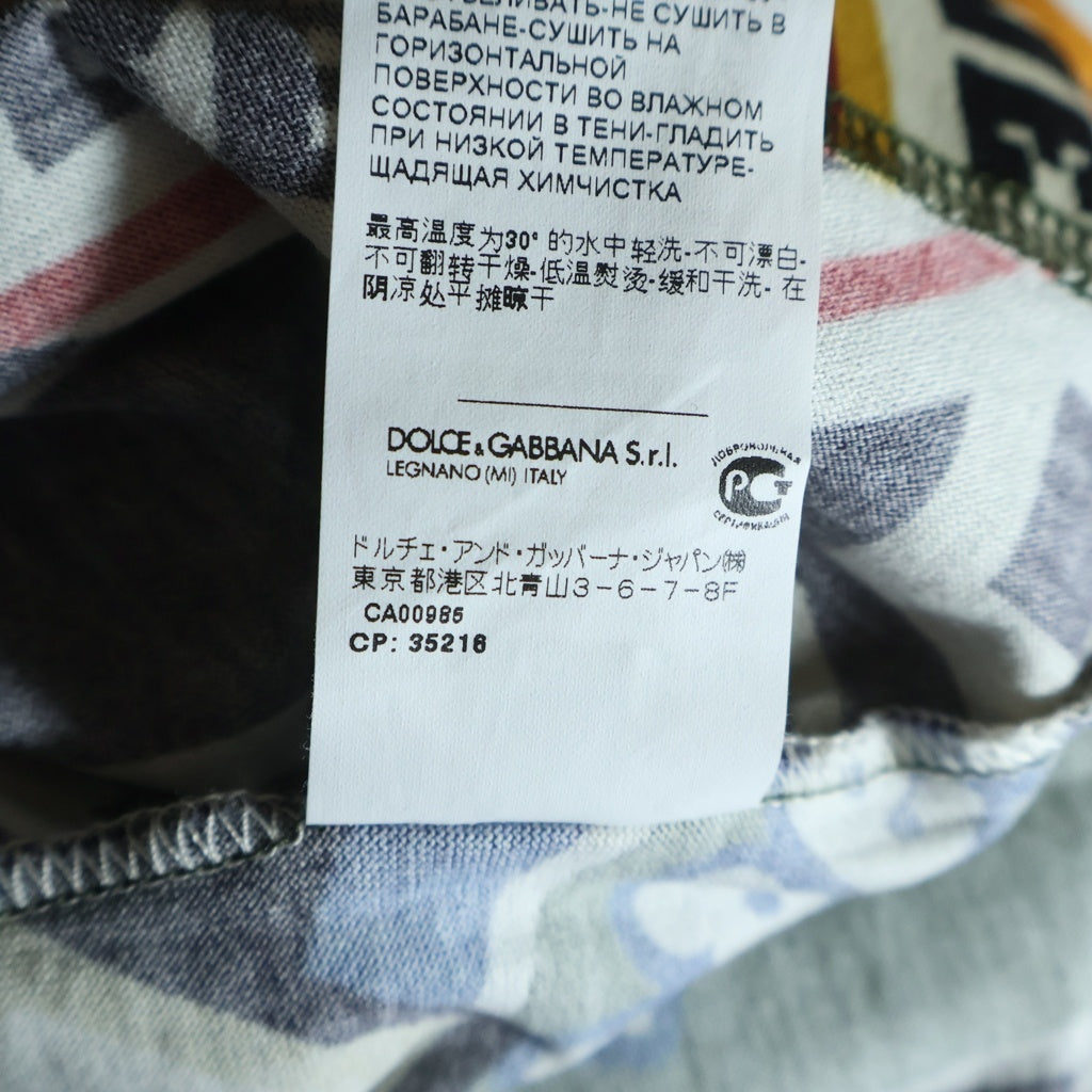 DOLCE & GABBANA(ドルチェアンドガッバーナ) Graphic Print グラフィックプリント半袖Tシャツ カットソー マルチカラー G8JJ2T