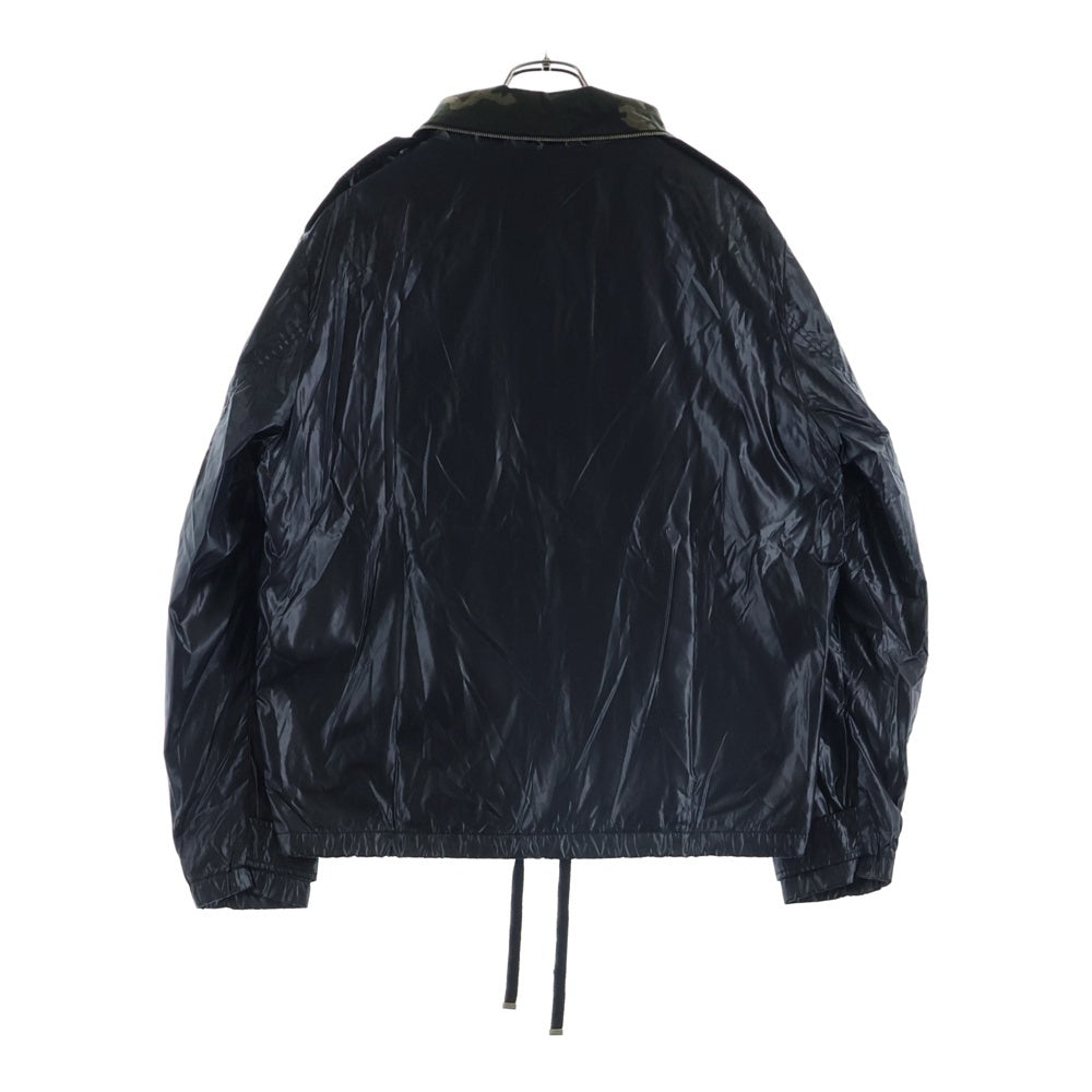 SAINT LAURENT PARIS(サンローランパリ) 19SS ナイロンジップアップブルゾン 裏地カモ柄ジップジャケット ブラック 582617