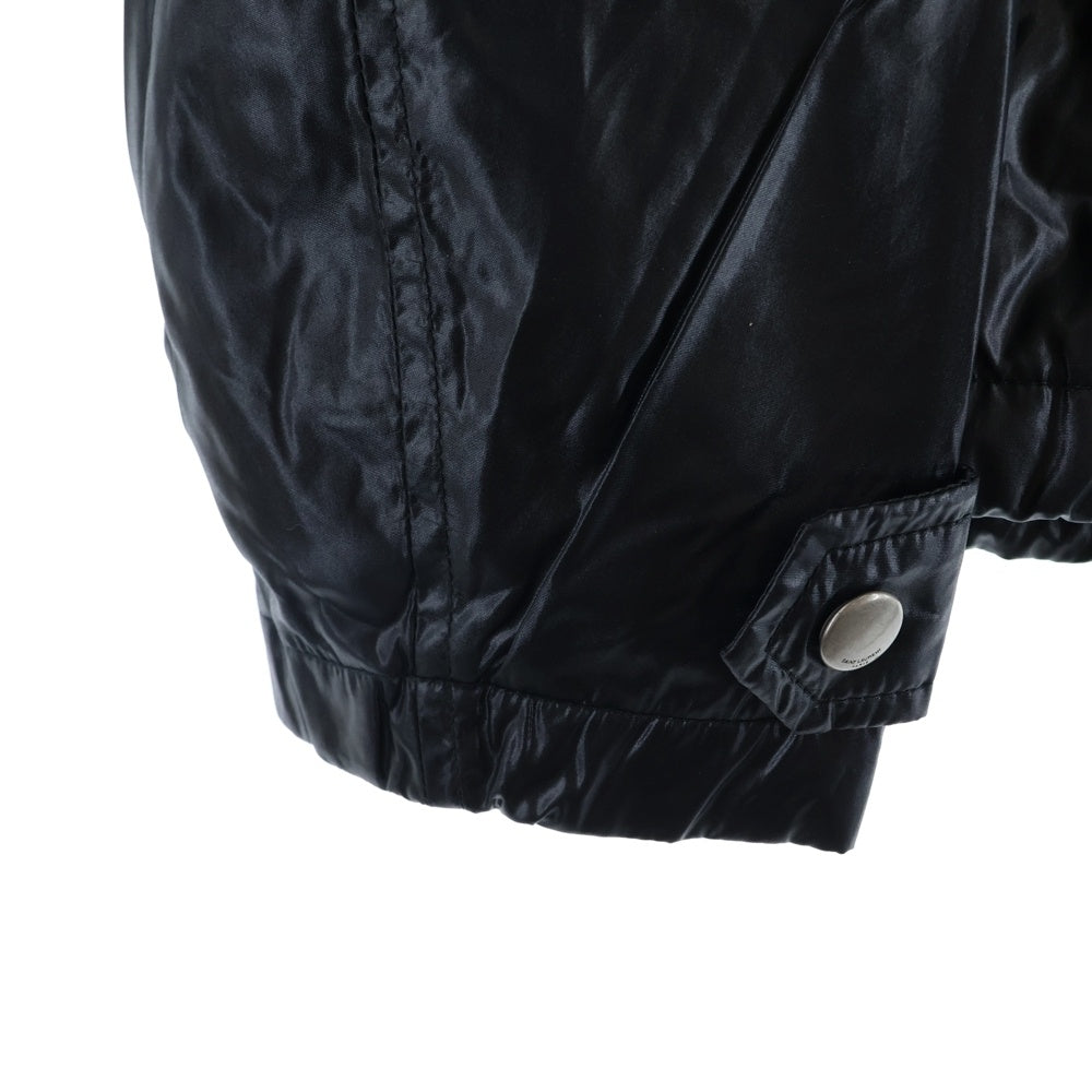 SAINT LAURENT PARIS(サンローランパリ) 19SS ナイロンジップアップブルゾン 裏地カモ柄ジップジャケット ブラック 582617