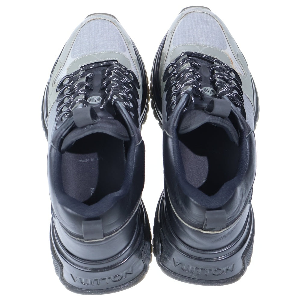 LOUIS VUITTON(ルイヴィトン) 18SS ランアウェイ パルスライン モノグラム エナメルレザー メッシュ ローカットスニーカー ブラック