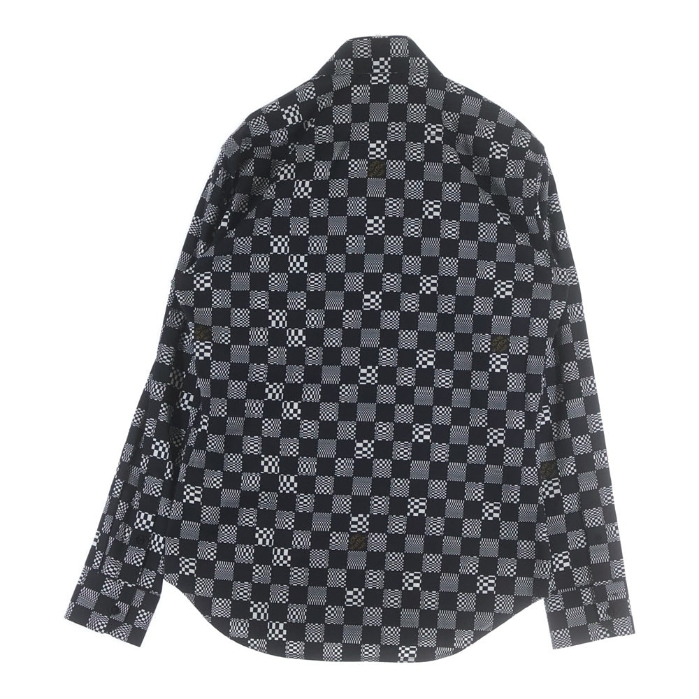 LOUIS VUITTON(ルイヴィトン) 21SS ディストーテッドダミエ 長袖シャツ ブラック/ホワイト RM211 ZYT HKS71W