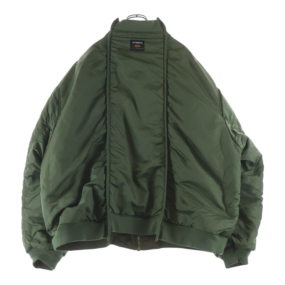 VETEMENTS(ヴェトモン) ×ALPHA 再構築リバーシブルオーバーサイズブルゾン カーキ WSS18JA25