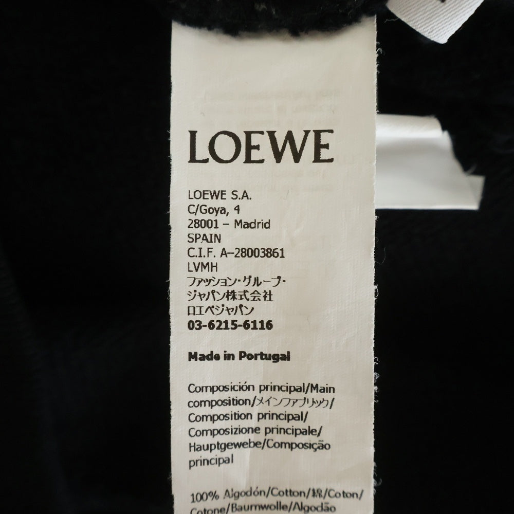 LOEWE(ロエベ) ロゴ刺繍 クルーネック長袖スウェットトレーナー ブラック H526Y24J26