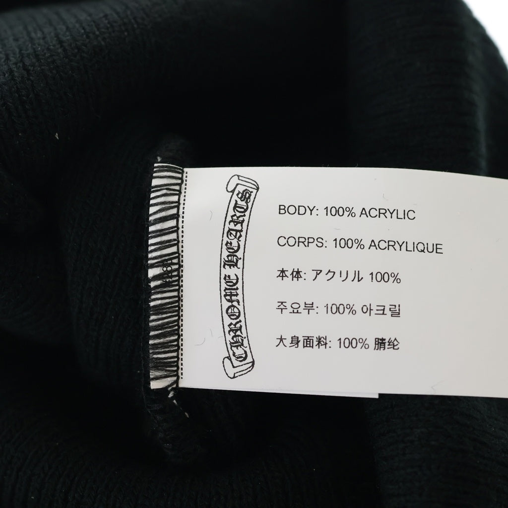 CHROME HEARTS(クロムハーツ) WOOL WATCH CAP CHロゴ刺繍 ビーニー ニット帽 帽子 ブラック
