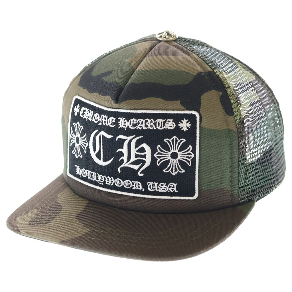 CHROME HEARTS(クロムハーツ) TRUCKER CAP トラッカーキャップ CHパッチクロスボール付メッシュ帽子 カモ
