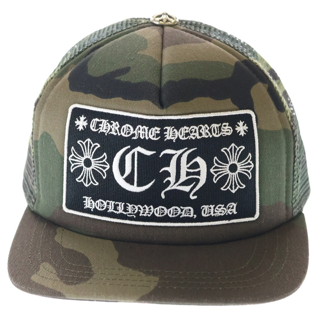 CHROME HEARTS(クロムハーツ) TRUCKER CAP トラッカーキャップ CHパッチクロスボール付メッシュ帽子 カモ