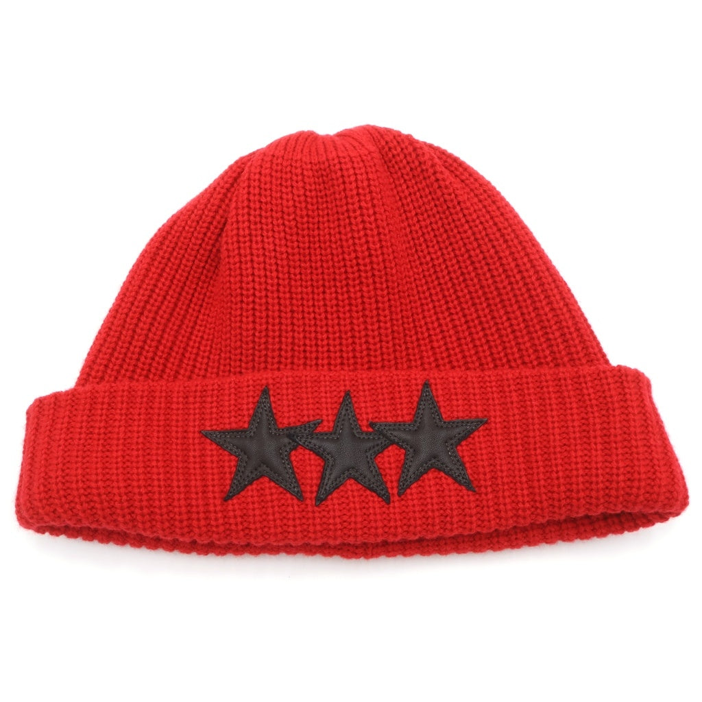 CHROME HEARTS(クロムハーツ) BEANIE スターパッチカシミヤビーニー 帽子 レッド
