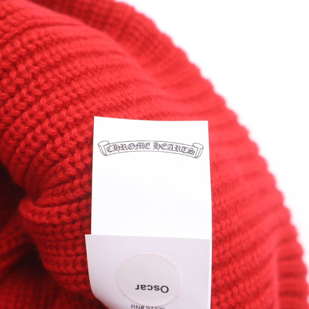 CHROME HEARTS(クロムハーツ) BEANIE スターパッチカシミヤビーニー 帽子 レッド