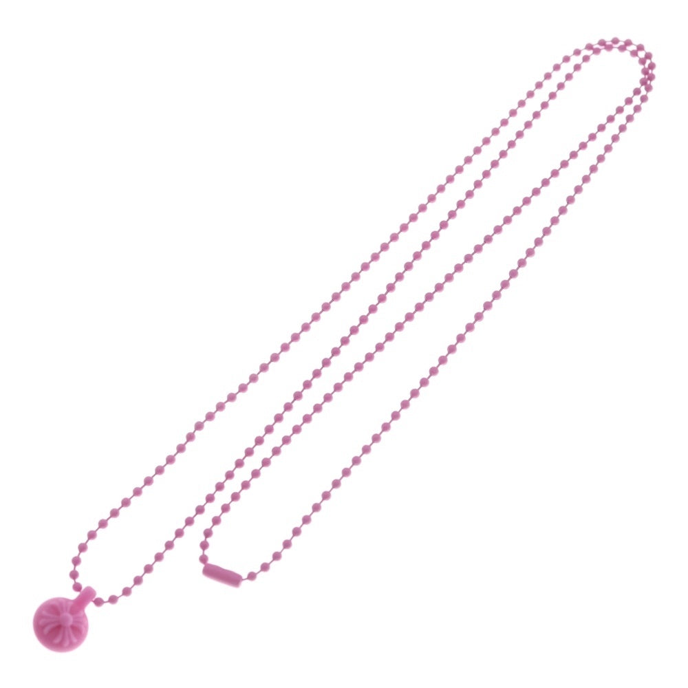 CHROME HEARTS(クロムハーツ) RUBBER No2 CROSS BALL ラバーネックレス ペンダントトップ ピンク