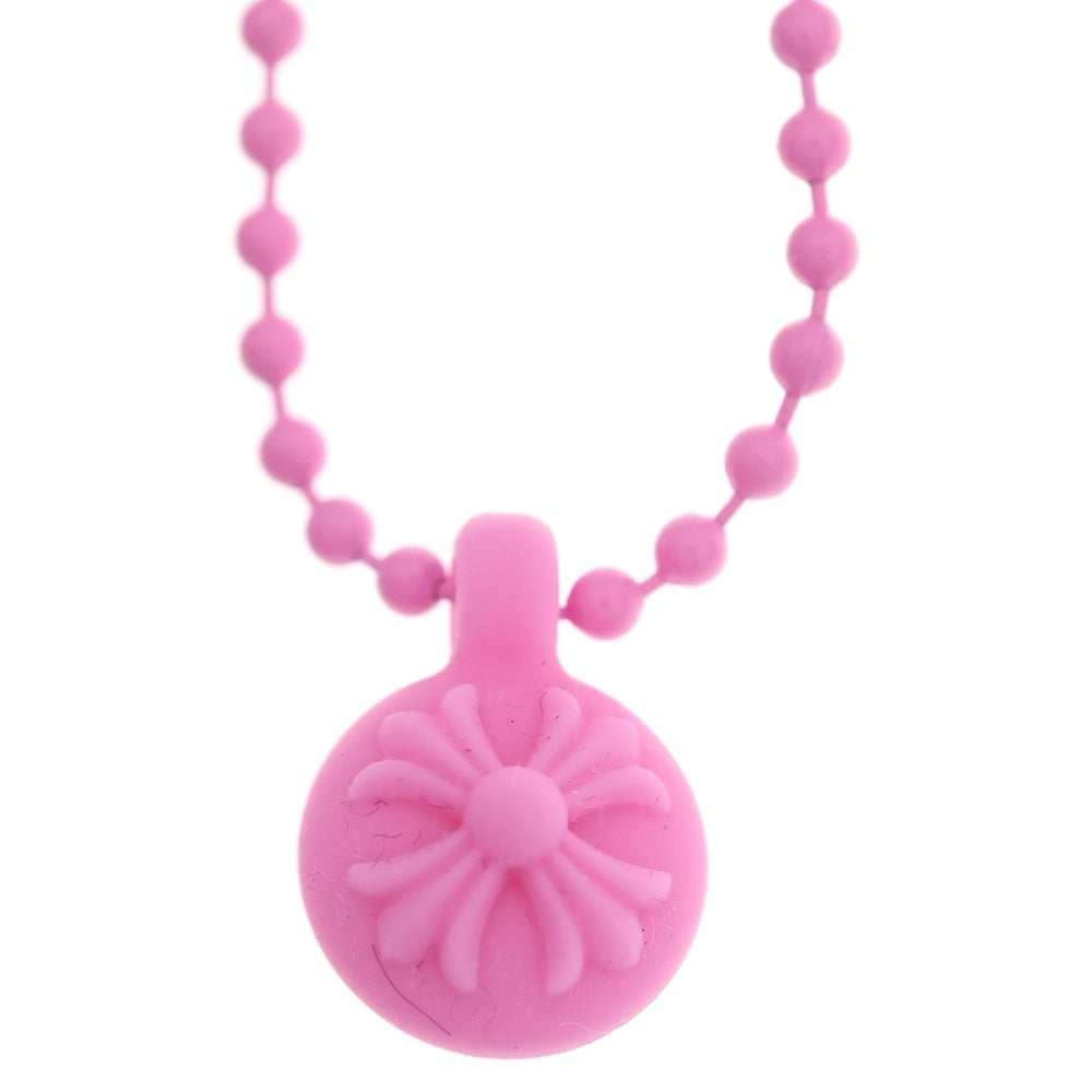 CHROME HEARTS(クロムハーツ) RUBBER No2 CROSS BALL ラバーネックレス ペンダントトップ ピンク