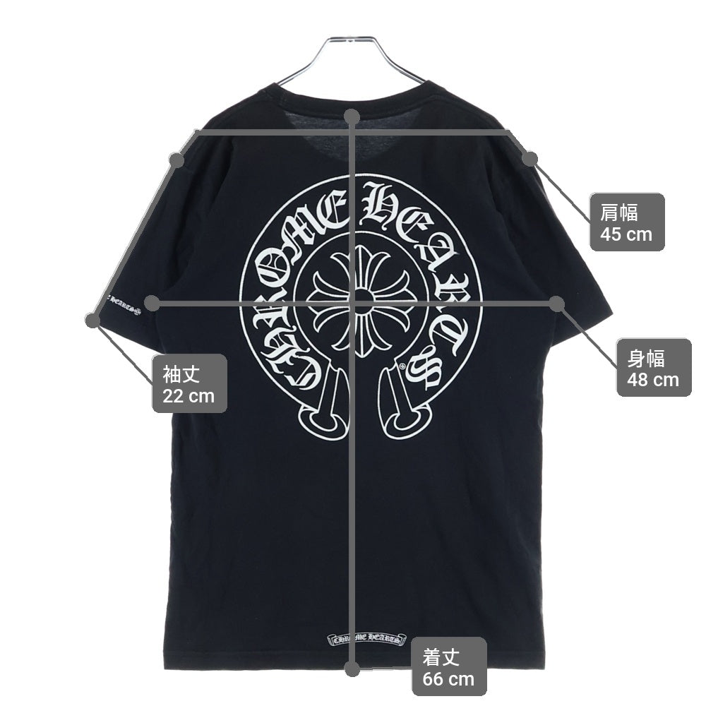 CHROME HEARTS(クロムハーツ) CH T-SHRT 1 バックホースシュープリントTシャツ ブラック