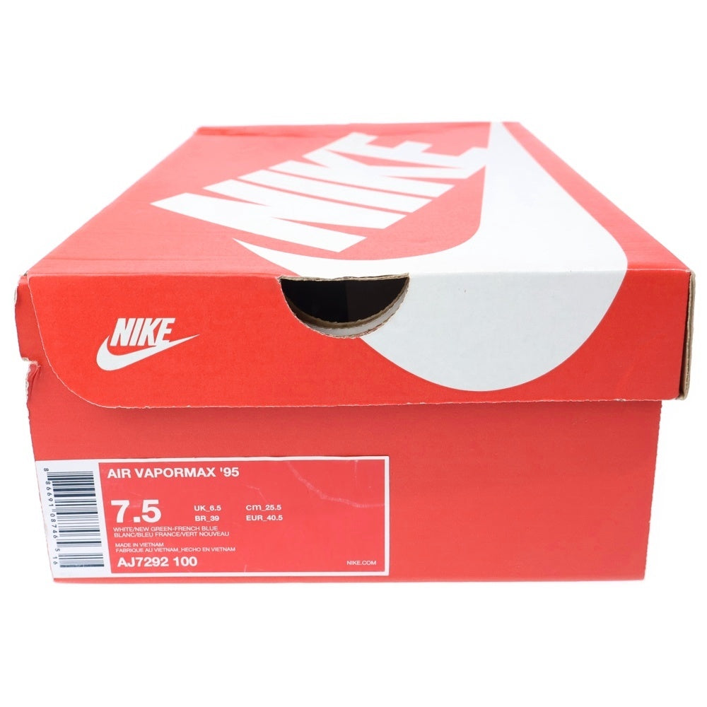 NIKE(ナイキ) AIR VAPORMAX 95 エアベイパーマックス ローカットスニーカー シューズ ホワイト/ブルー AJ7292-100