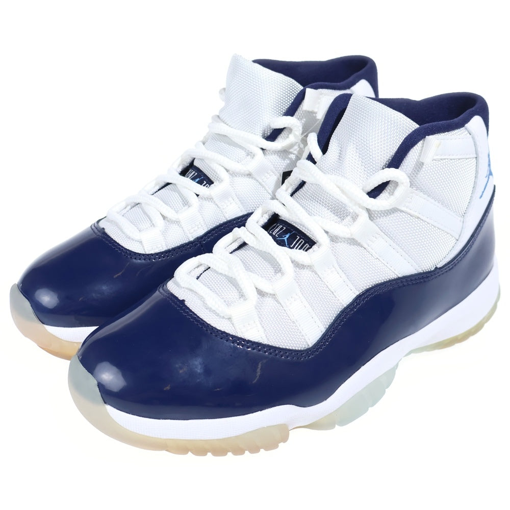 NIKE(ナイキ) AIR JORDAN 11 RETRO エアジョーダンレトロ ハイカットスニーカー シューズ ホワイト/ブルー 378037-123