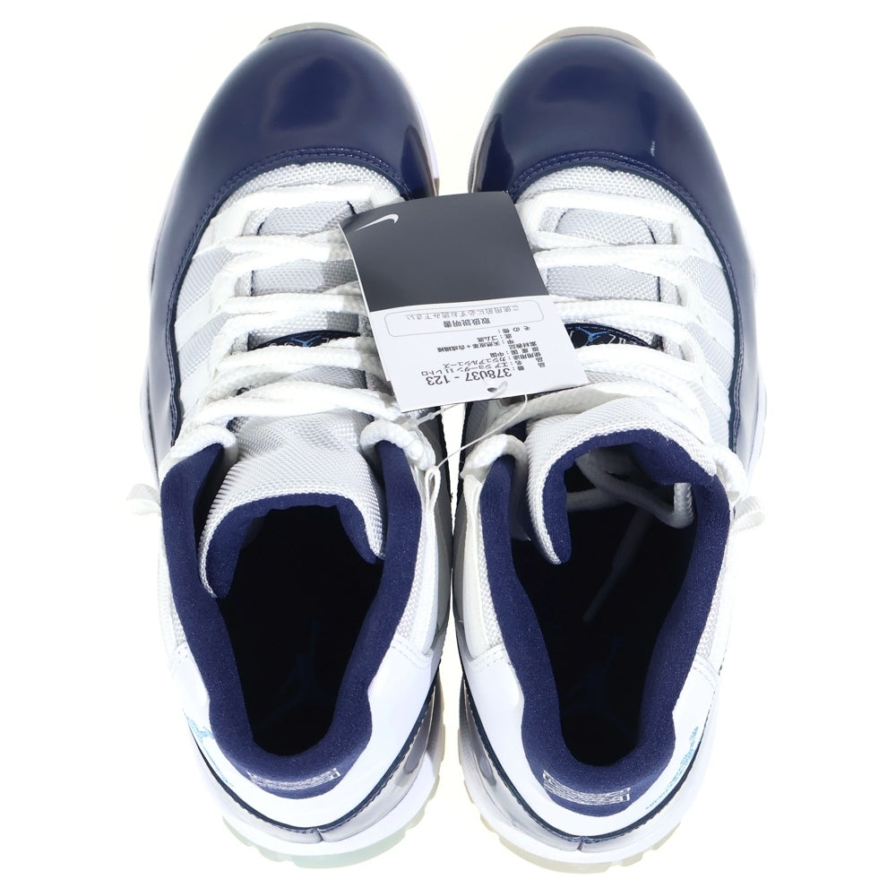 NIKE(ナイキ) AIR JORDAN 11 RETRO エアジョーダンレトロ ハイカットスニーカー シューズ ホワイト/ブルー 378037-123