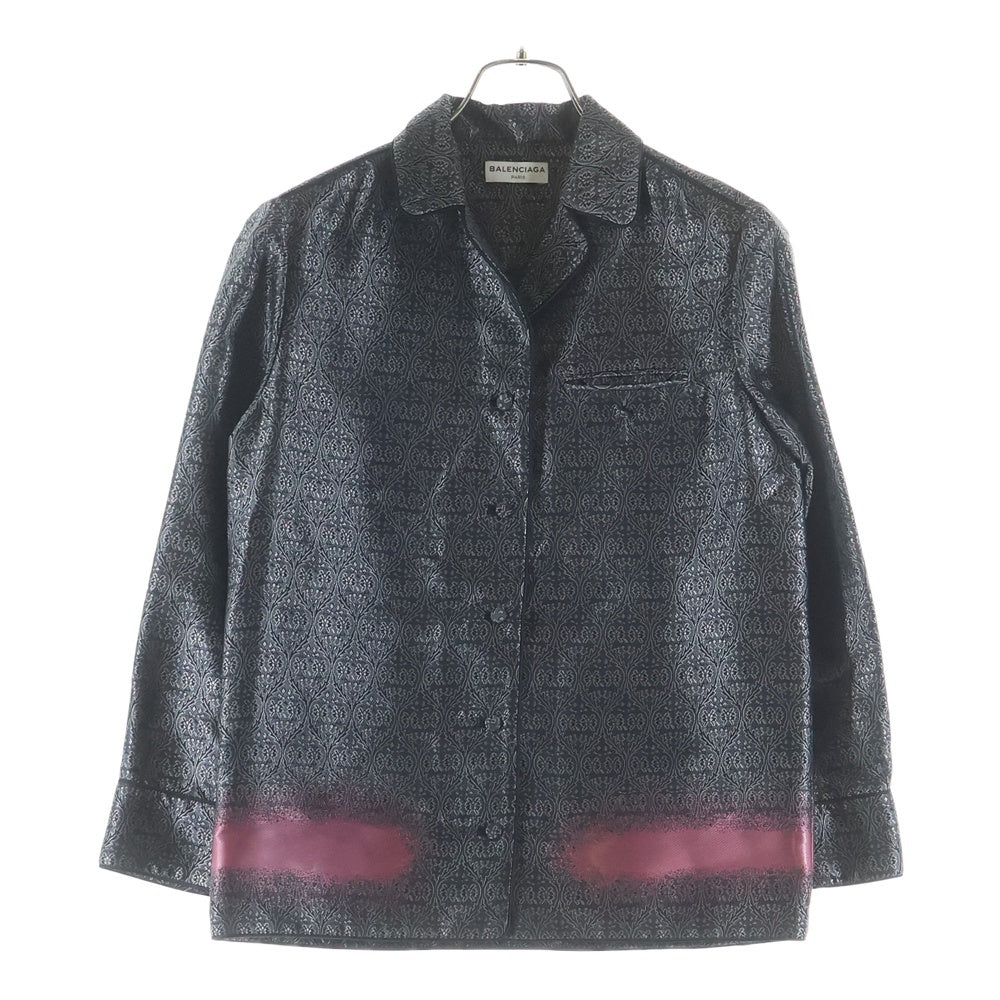 BALENCIAGA(バレンシアガ) 二コラ期 ペイズリー 長袖シャツ ジャケット ブラック 403849 TPD17