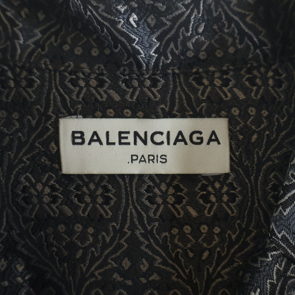 BALENCIAGA(バレンシアガ) 二コラ期 ペイズリー 長袖シャツ ジャケット ブラック 403849 TPD17