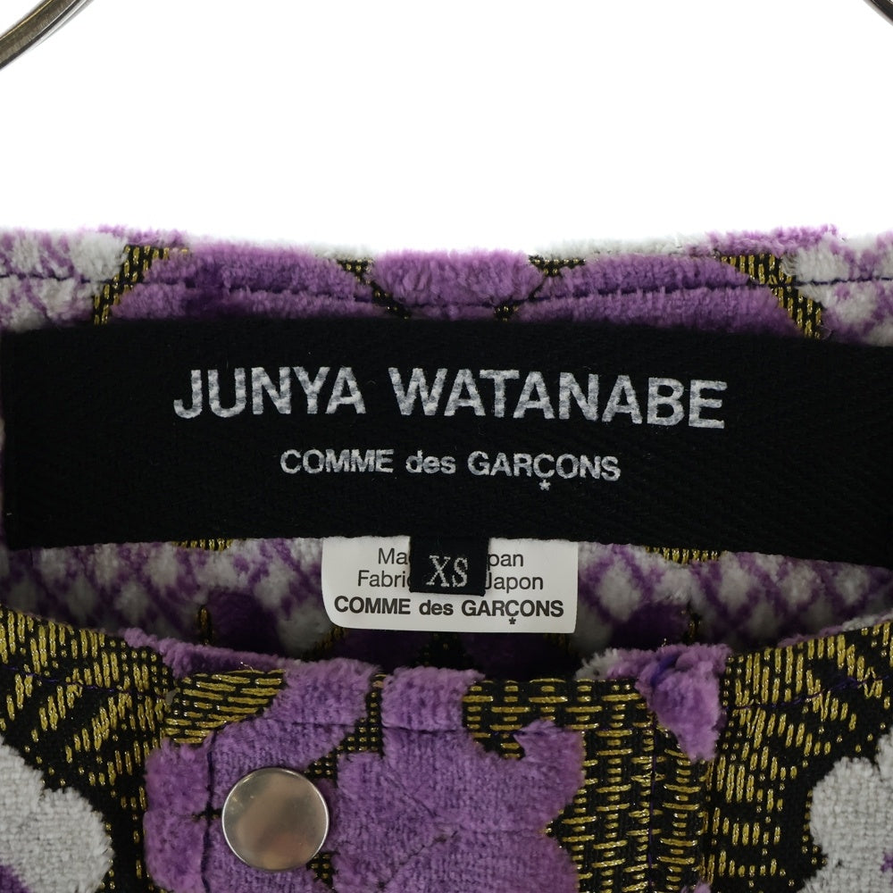 COMME des GARCONS JUNYA WATANABE MAN(コムデギャルソンジュンヤワタナベマン) 17AW ZIP COAT ジップコート 花柄 パープル JT-J047
