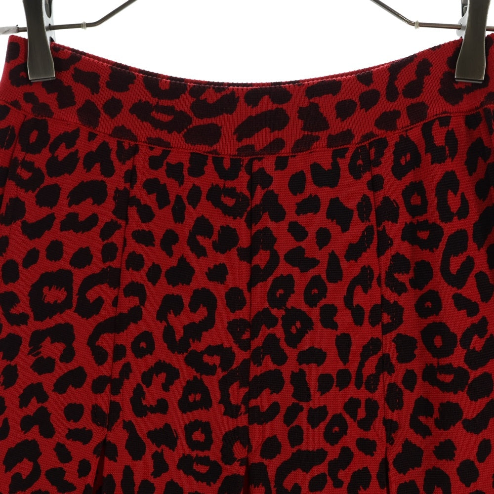 GUCCI(グッチ) Leopard Print Silk Skirt レオパード プリント シルク スカート レディース レッド 566310 XKAN3