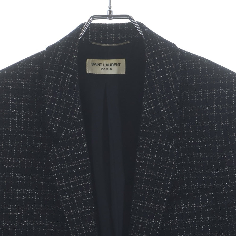 SAINT LAURENT PARIS(サンローランパリ) Tweed Jacket ツイードジャケット テーラードジャケット ブラック 644409 Y1C81