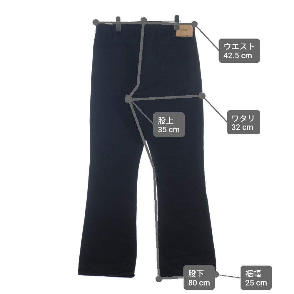 SAINT MICHAEL(セントマイケル) 26SS BLACK FLARE DENIM PANTS ブラック SM-MK8-0000-078